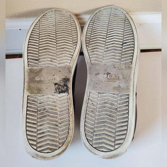 GREATS men's black white casual basic timeless sneakers size 9.5 • made in Italy - Picture 7 of 9